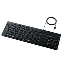 エレコム フルキーボード/有線/静音設計/抗菌/ブラック TK-FCM114SKBK 1個（直送品）