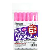 ビッグマン BM強力ペイントマーカー6本中字ピンクTSBー62 TSB-62 1セット