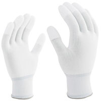 小野商事 ウレタン指先コート手袋 Mサイズ 13ゲージ ホワイト 1861 1セット(100双:10双×10組)