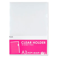 プラス クリアーホルダーA3 クリアー FL-211HO 1パック（10枚入）（わけあり品）