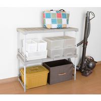 アイ・エル・シー 伸縮機能付き押し入れ整理棚2台組 NI-002N 2個セット（直送品）