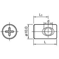 SUNCO 三価ホワイト JRN(+) 丸ナット 6 X 16 (250本入) 4549638414385 1箱(250本)（直送品）