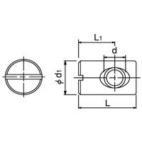 SUNCO ユニクロ JRN(ー) 丸ナット 6 X 30 (100本入) 4525824556572 1箱(100本)（直送品）