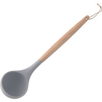 【均一価格】シリコンキッチンツール おたま 37770 1個 シリコーン レードル 木製 不二貿易