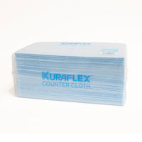 カウンタークロス 小判 超厚手 約30cm×60cm レーヨン・ポリエステル ブルー 1パック（40枚入）オザックス