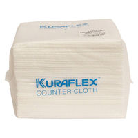 カウンタークロス ハーフ 超厚手 約30cm×33cm レーヨン・ポリエステル ホワイト（1パック（40枚入）×5）オザックス