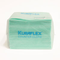 カウンタークロス ハーフ 超厚手 約30cm×33cm レーヨン・ポリエステル グリーン 1パック（40枚入）オザックス