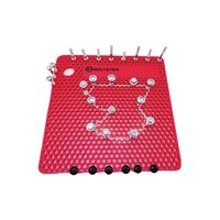 ボルトスター 整備現場 作業現場向け シリコン製 ボルト・ビス紛失防止用ホルダーシート 254×254mm 吊り下げ穴付 レッド BTSー1（直送品）