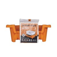 SLURRYTUB スラリーダブ 建築現場 工事現場用 スラリー(湿式廃棄物)分離用フィルター・容器セット フィルター6枚入 PFSKIT（直送品）