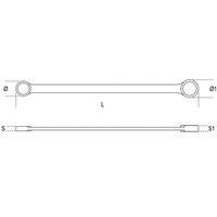 Beta ベータ 超ロングメガネレンチ 17x19mm 全長404mm 88 17X19 1丁（直送品）