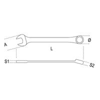 Beta ベータ ギア72枚 スイベル式ギアレンチ 18mm 142SN 18 1丁（直送品）