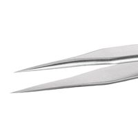 アイデアルテック 先端超極細 ミニステンレスピンセット 直鋭型 耐酸・耐磁 先端幅0.13mm 全長80mm M5.SA.1.IT 1本（直送品）