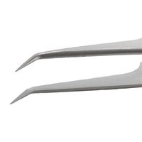 アイデアルテック 先端極細 チタン製ピンセット 曲鋭型 耐酸・耐磁 先端幅0.30mm 全長115mm 51S.TA.0.IT 1本（直送品）