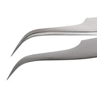 アイデアルテック 先端超極細 DXピンセット 曲鋭型 耐酸・耐磁 先端幅0.07mm 全長118mm 7.DX.0.ITU 1本（直送品）