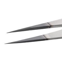 アイデアルテック 先端極細 ESDステンレスピンセット 直鋭型 耐酸・耐磁 ダイヤモンドコーティング 先端幅0.20mm 全長120mm 0（直送品）