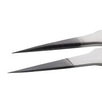 アイデアルテック 先端超極細 ESDステンレスピンセット 直鋭型 耐酸・耐磁 ダイヤモンドコーティング 先端幅0.10mm 全長120mm（直送品）