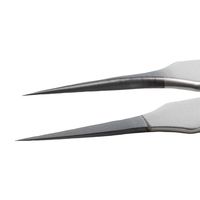 アイデアルテック 先端超極細 ESDステンレスピンセット 直鋭型 耐酸・耐磁 ダイヤモンドコーティング 先端幅0.10mm 全長110mm（直送品）