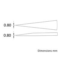 アイデアルテック 先端交換式 ESDステンレスピンセット 直鋭型 先端幅0.80mm 全長130mm 3XCPR.SA.1.IT 1本（直送品）