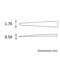 アイデアルテック ピンセット(242CPR.SA.1.IT)用替チップ 直鋭型 先端幅1.70mm 全長40mm A242CP 1組（直送品）