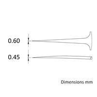 IDEAL-TEK アイデアルテック ピンセット(5CPR/5XCPR)用替チップ 直鋭型 先端幅0.6mm 全長40mm A5CP 1組（直送品）