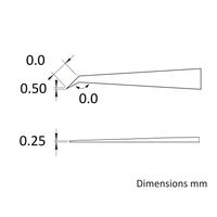 アイデアルテック ピンセット(246CPR.SA.1.IT)用替チップ 曲鋭型 先端幅0.50mm 全長36mm A246CP 1組（直送品）
