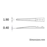 アイデアルテック ピンセット(2AZJK.SA.0.IT)用替チップ 直細型 先端幅1.90mm 全長40.0mm A2AZJK 1組（直送品）