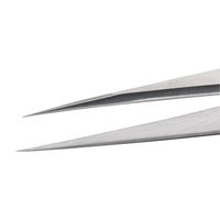 アイデアルテック 先端極細タイプ カーボンスチール製ピンセット 直鋭型 先端幅0.18mm 全長120mm 3.C.0.IT 1本（直送品）