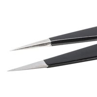 アイデアルテック 極細ESDステンレスピンセット エポキシコーティングタイプ 直鋭型 先端幅0.30mm 全長120mm 1.SA.NE.6（直送品）