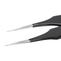 アイデアルテック 極細ESDステンレスピンセット エポキシコーティングタイプ 直鋭型 先端幅0.30mm 全長110mm 4.SA.NE.6（直送品）