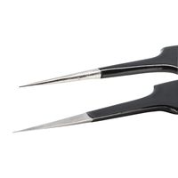 アイデアルテック 極細ESDステンレスピンセット エポキシコーティングタイプ 直鋭型 先端幅0.30mm 全長110mm 5.SA.NE.6（直送品）