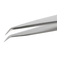 アイデアルテック 先端極細 ステンレスピンセット 曲鋭型 耐酸・耐磁 先端幅0.30mm 全長110mm 3CB.SA.6.ITE 1本（直送品）