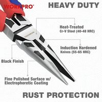 WORKPRO(ワークプロ) WORKPRO ワークプロ ロングノーズプライヤー 全長200mm WP231102 1個（直送品）