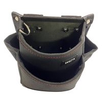 アークランズ WIZ’A アークランドサカモト 小型腰袋 2段 グリーン WZKー01BG 1セット(3個) 4904781399147（直送品）