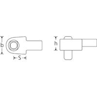 スタビレー STAHLWILLE ジョイントサイズ14×18mm 3/8DR 校正専用トルクレンチ差替ヘッド 734K/12 1個（直送品）