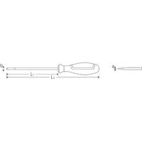 スタビレー STAHLWILLE マイナスドライバー 刃先1.0×5.5mm 4628ー5N 1本（直送品）