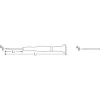スタビレー STAHLWILLE 精密マイナスドライバー 刃先0.16×0.8mm 4751ー1N 1本（直送品）
