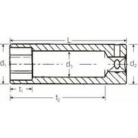スタビレー STAHLWILLE 1/4DR 6角ディープソケット3.2mm 40Lー3.2 1個（直送品）