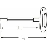 スタビレー STAHLWILLE 1/4DRビット用 T型ドライバーハンドル 軸長165mm 4009 1個（直送品）