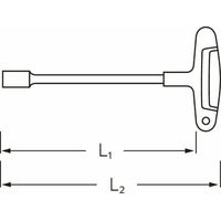 スタビレー STAHLWILLE T型ハンドルナットドライバー 7mm 全長234mm 12507ー2Kー7 1本（直送品）