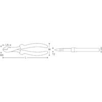 スタビレー STAHLWILLE 絶縁強力斜ニッパー 2コンポーネントハンドル 全長160mm 6721 4 160VDE 1丁（直送品）