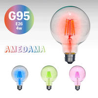 日本グローバル照明 カラーフィラメントLED「AMEDAMA」 G95 FLDC-G95/B 1個（直送品）