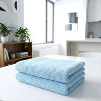 抗菌防臭フェイスタオル ブルー 1袋（2枚） 速乾 部屋干し 業務用 サロン仕様 伊澤タオル