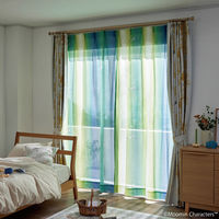 SUMINOE MOOMIN カーテン オーロラボイル A1047 幅1000×丈1980mm ブルーグリーン 1枚（直送品）