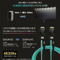 DVI 光ファイバーデジタルケーブル 100m LCコネクタータイプ VV-DVI1000-LC 1本（直送品）