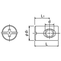 SUNCO 三価ホワイト JRN(+ー) 丸ナット 6 X 13 (250本入) 4547809027792 1箱(250本)（直送品）