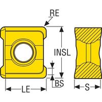 セコ フライス サイドカッタ335.18用インサート LNK・0805・ MP3501 LNKT080508PPTN-M06（直送品）