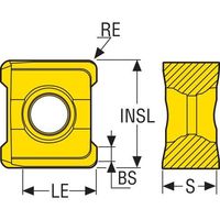 セコ フライス サイドカッタ335.18用インサート LNK・0605・ MP3501 LNKT060504PPTN-M06（直送品）