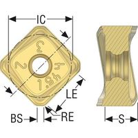 セコ フライス ダブルクアトロミル用インサート SNMX2209ANTR・ MP3501 SNMX2209ANTR-M18（直送品）
