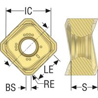 セコ フライス ダブルクアトロミル用インサート SNMX1407ANTR・ MP3501 SNMX1407ANTR-M16（直送品）