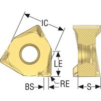セコ フライス スクエア6用インサート XNEX0806・ MP3501 XNEX080608R-M08 1セット(10個)（直送品）